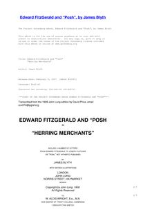 Edward FitzGerald and "Posh" - "Herring Merchants"