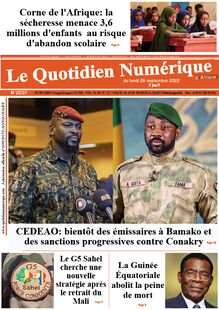 Le Quotidien Numérique d’Afrique n°2037 - du lundi 26 septembre 2022