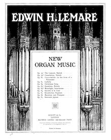Partition orgue score, Souvenir joyeux, Op. 87, Lemare, Edwin Henry