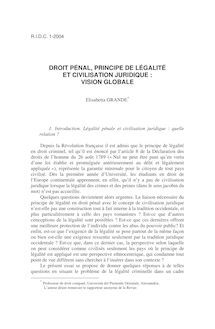 Droit pénal et principe de légalité : la perspective du comparatiste - article ; n°1 ; vol.56, pg 119-129