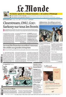 Clearstream,ONU,G20: Sarkozysurtouslesfronts