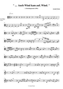 Partition viole de gambe, Streichquartett #1, Fuchs, Armin