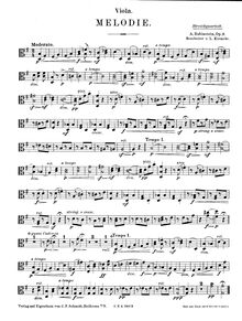 Partition viole de gambe, 2 Mélodies, Deux mélodies pour le piano