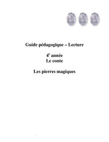 Guide pédagogique – Lecture 4e