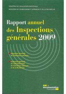 Rapport annuel des inspections générales 2009