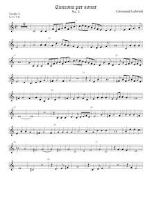 Partition viole de gambe aigue 2, Canzoni per sonare con ogni sorte di stromenti par Giovanni Gabrieli