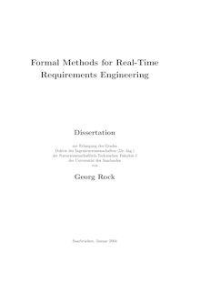 Formal methods for real-time requirements engineering [Elektronische Ressource] / von Georg Rock