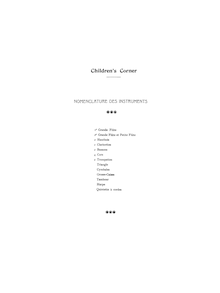 Partition complète, Children s Corner, Debussy, Claude par Claude Debussy