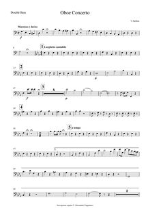 Partition Basses, Concerto per hautbois, E♭, Bellini, Vincenzo par Vincenzo Bellini