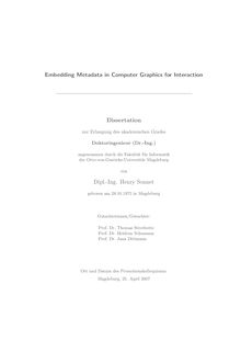 Embedding metadata in computer graphics for interaction [Elektronische Ressource] / von Henry Sonnet