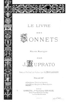 Partition complète, Le livre des sonnets, Duprato, Jules