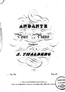Partition complète, Andante, Op.32, Andante (D-flat major), Thalberg, Sigismond