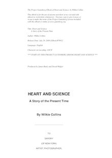 Heart and Science - A Story of the Present Time