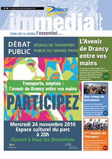 Drancy Immédiat 196 ( 16-30 novembre 2010) - L Avenir de Drancy ...
