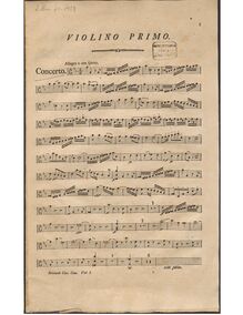 Partition violons I, Cembalo Concerto en G minor, G minor, Reichardt, Johann Friedrich