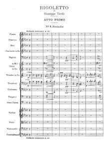 Partition Act I, Rigoletto, Melodramma in tre atti, Verdi, Giuseppe par Giuseppe Verdi