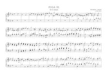 Partition Fuga III en G minor, Sechs Fugen für die Orgel, oder Clavier