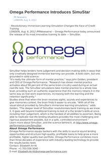 Omega Performance Introduces SimuStar