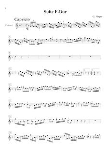 Partition violons I,  pour 3 hautbois et cordes en F major, F major