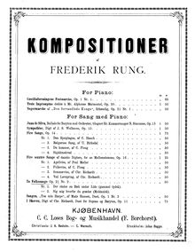 Partition complète, 2 Folk chansons, Rung, Frederik