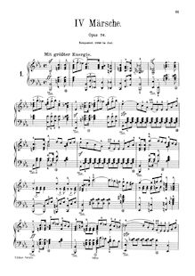 Partition complète (scan), 4 Marches Op.76, Schumann, Robert
