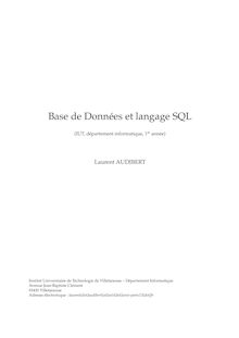 Base de Donnéesetlangage SQL