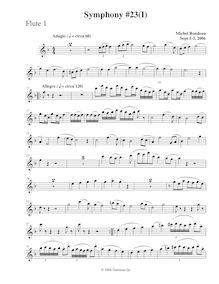 Partition flûte 1, Symphony No.23, F major, Rondeau, Michel par Michel Rondeau