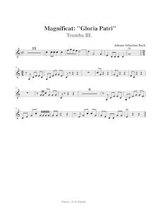 Partition trompette 3 (D), Magnificat, D major, Bach, Johann Sebastian par Johann Sebastian Bach