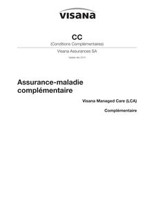 Assurance-maladie complémentaire Managed Care (LCA) Médecine Complémentaire - CC