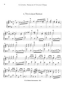 Partition , Trio à deux Dessus, Messe du 8e Ton pour l’Orgue, Messe du 8e Ton pour l’Orgue à l’Usage des Dames Religieuses, et utile à ceux qui touchent l’orgue.