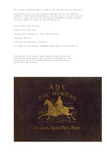 ABC of Fox Hunting