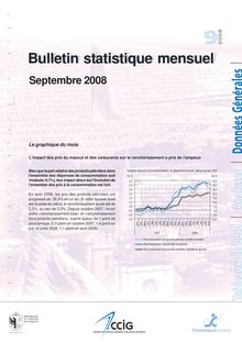 Bulletin statistique mensuel. Septembre 2008