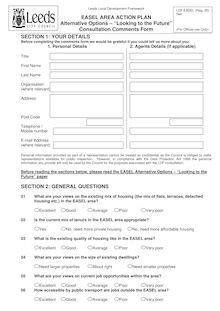 EASEL Options Comment Form June 06