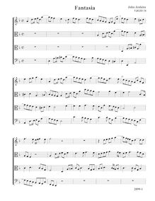 Partition Fantasia VdGS No.16 - partition complète (Tr T T B), fantaisies pour 4 violes de gambe et orgue