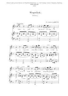 Partition complète, Wiegenlied, D.498 (Op.98 No.2), Cradle Song