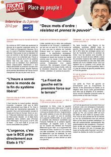 Front de gauche - Interview du 3 janvier 2012