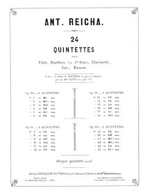 Partition parties complètes, Quintuor VII en Ut majeur, Op.91 No.1