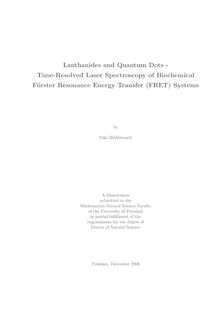 Lanthanides and quantum dots [Elektronische Ressource] : time-resolved laser spectroscopy of biochemical Förster resonance energy transfer (FRET) systems / by Niko Hildebrandt