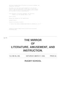 The Mirror of Literature, Amusement, and Instruction - Volume 13, No. 359, March 7, 1829