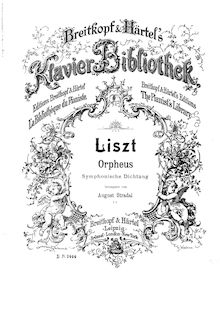 Partition complète, Orpheus, Symphonic Poem No.4, Liszt, Franz