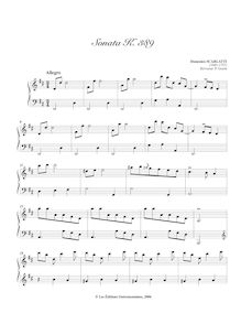 Partition Sonata K.389, 100 clavier sonates, Scarlatti, Domenico