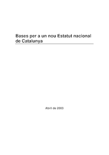 Bases per a un nou Estatut nacional  de Catalunya