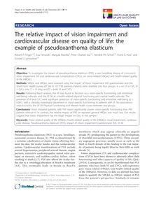 The relative impact of vision impairment and cardiovascular disease on quality of life: the example of pseudoxanthoma elasticum