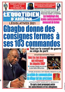 Le Quotidien d’Abidjan n°3027 - du jeudi 11 février  2021