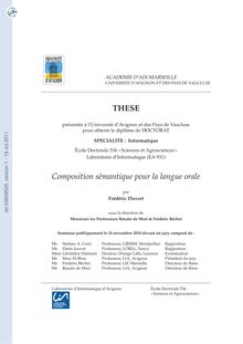 Composition sémantique pour la langue orale, Semantic composition for spoken language understanding