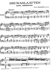 Partition complète, Bruraslaatten, Op.26, D major, Tellefsen, Thomas Dyke Acland
