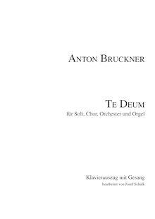 Partition complète, Te deum, WAB 45, Bruckner, Anton par Anton Bruckner
