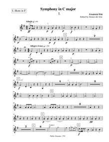 Partition cor 1 (F), Symphony No.14 en C major, “Jena” Symphony
