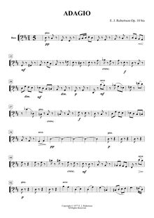 Partition Basses, Adagio pour cordes, D major, Robertson, Ernest John