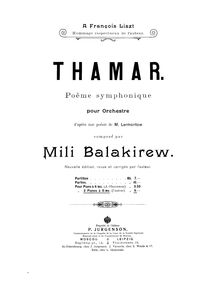 Partition Piano 1, Tamara, Тамара, Balakirev, Mily